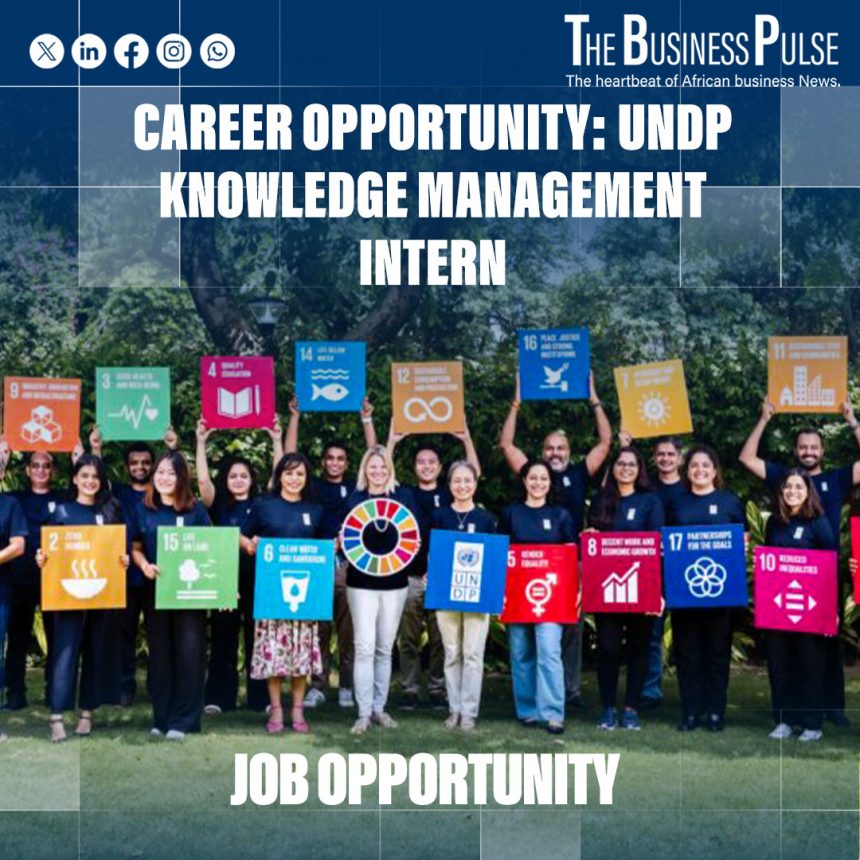 Career Opportunity: UNDP Knowledge Management Intern