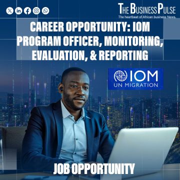 Career Opportunity: IOM Program Officer, Monitoring, Evaluation, & Reporting Career Opportunity: IOM Program Officer, Monitoring, Evaluation, & Reporting