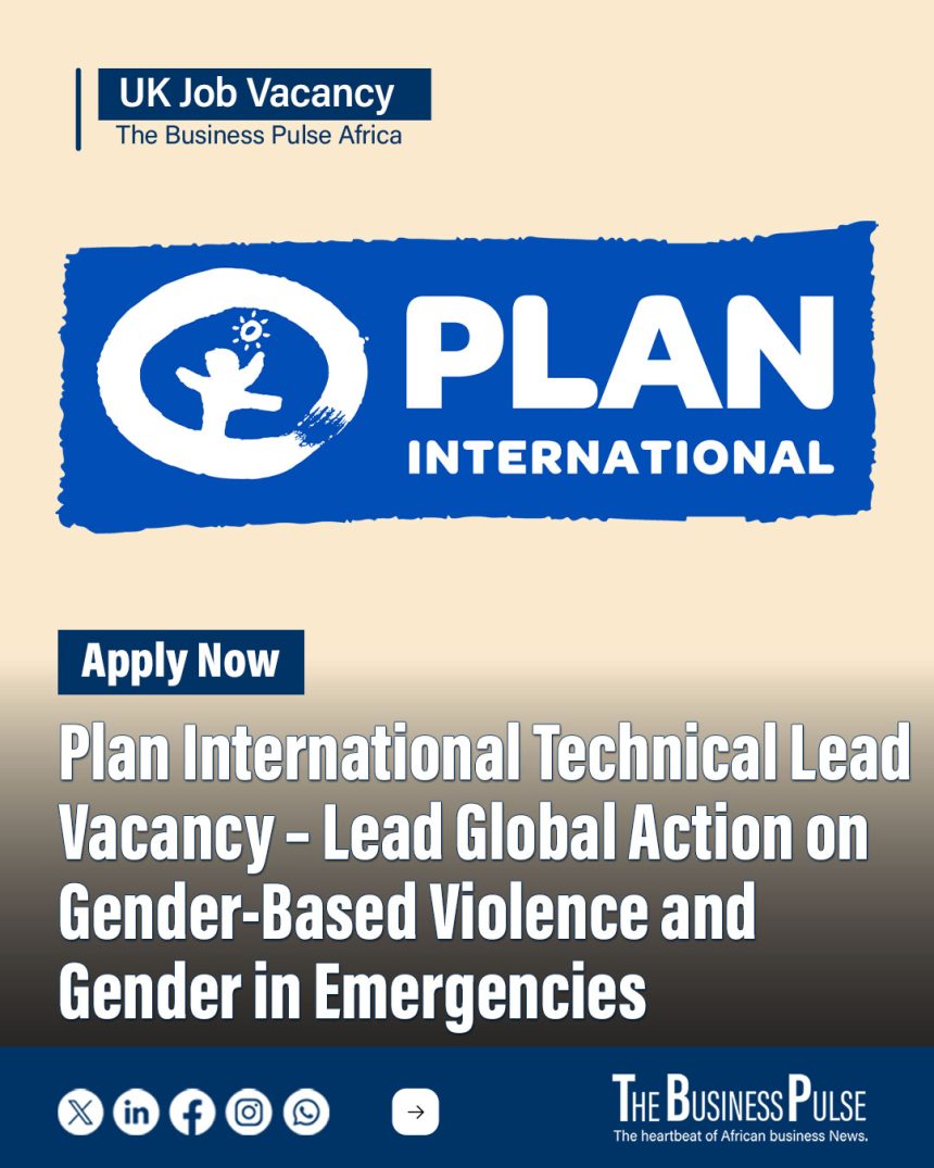 Apply for the Plan International Technical Lead role to drive global strategy on gender-based violence and gender in emergencies within a leading humanitarian organisation.