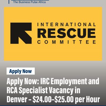 Apply Now: IRC Employment and RCA Specialist Vacancy in Denver – $24.00–$25.00 per Hour