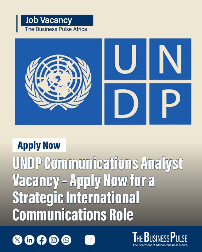 UNDP Communications Analyst Vacancy – Apply Now for a Strategic International Communications Role
