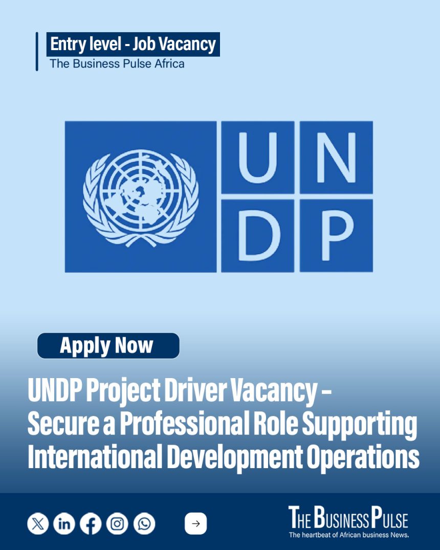 UNDP Project Driver Vacancy – Secure a Professional Role Supporting International Development Operations