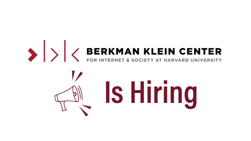 Berkman Klein Center Internship: Program Requirements and Research Projects for Summer 2026