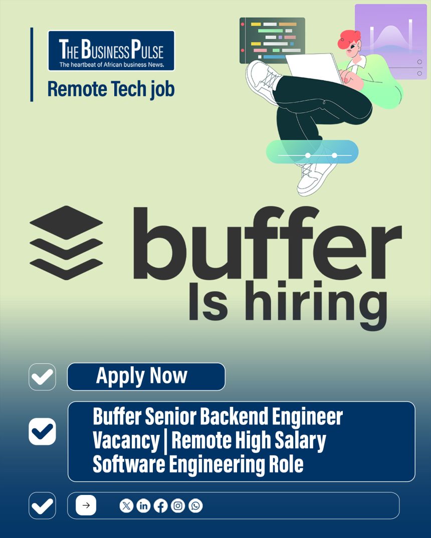 Buffer Senior Backend Engineer Vacancy | Remote High Salary Software Engineering Role