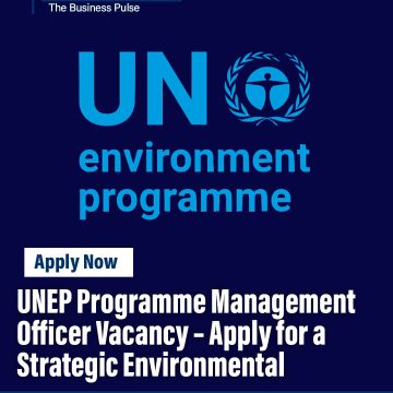 UNEP Programme Management Officer Vacancy – Apply for a Strategic Environmental Leadership Role