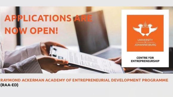 UJ RAA-ED Vacancy: Entrepreneurial Development Programme 2026