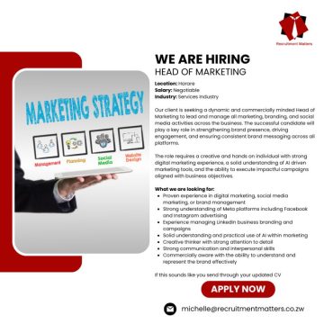 Executive Corporate Careers: Head of Marketing — Services Industry