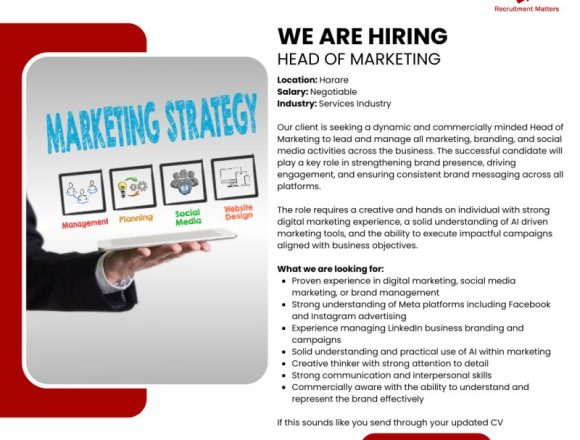 Executive Corporate Careers: Head of Marketing — Services Industry
