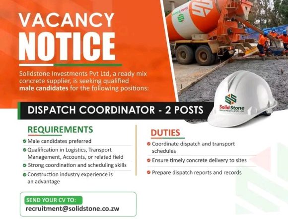 Logistics & Infrastructure Careers: Solidstone Dispatch Coordinator Vacancy
