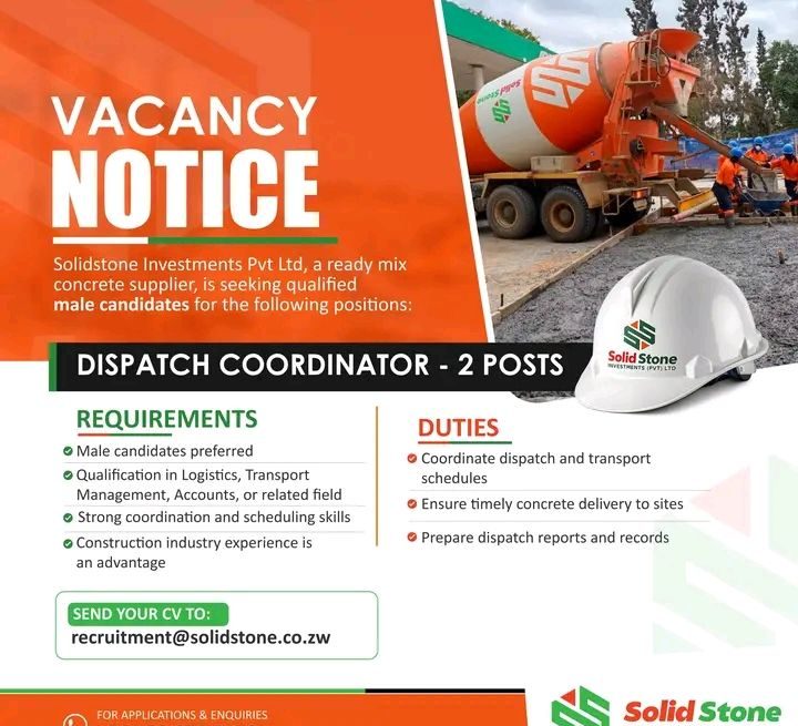 Logistics & Infrastructure Careers: Solidstone Dispatch Coordinator Vacancy