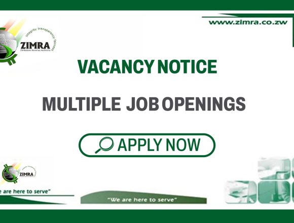 Public Sector Multiple ZIMRA Vacancies: ZIMRA Finance and Supply Chain Vacancies Public Sector Multiple ZIMRA Vacancies: ZIMRA Finance and Supply Chain Vacancies
