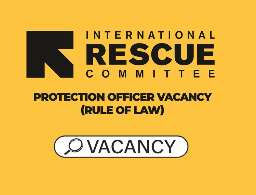 Humanitarian Leadership: IRC Protection Officer Vacancy (Rule of Law)