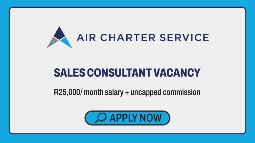Aviation Careers: Group Air Charter Services Sales Consultant Vacancy