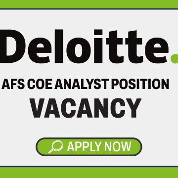 Corporate Careers: Deloitte AFS CoE Analyst Vacancy Corporate Careers: Deloitte AFS CoE Analyst Vacancy