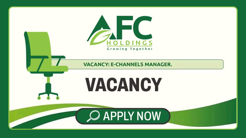 Information Technology & Fintech Careers: AFC Holdings E-Channels Manager Vacancy