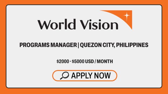 NGO Careers: World Vision Programs Manager Vacancy
