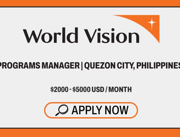 NGO Careers: World Vision Programs Manager Vacancy NGO Careers: World Vision Programs Manager Vacancy