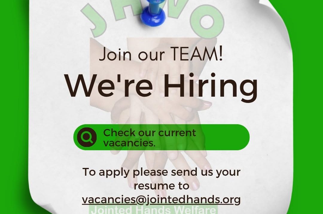 Apply for multiple vacancies at Jointed Hands Welfare Organisation (JHWO) for the Hope for Lungs Project Phase II.