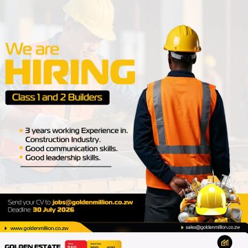 Apply for the Golden Million Builder vacancy for experienced Class 1 or Class 2 Builders.
