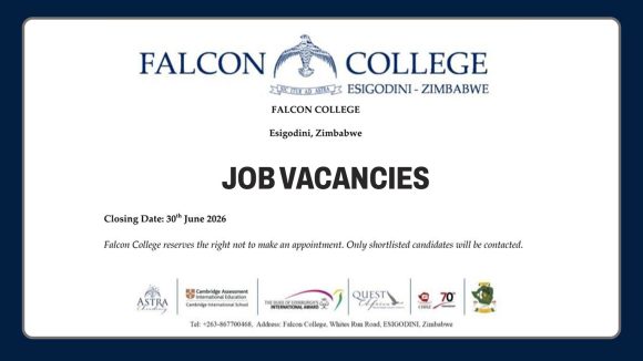 Apply for the latest Falcon College vacancies in Esigodini, Zimbabwe.