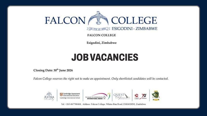 Apply for the latest Falcon College vacancies in Esigodini, Zimbabwe. Apply for the latest Falcon College vacancies in Esigodini, Zimbabwe.