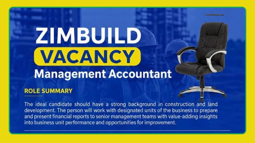 Apply for the ZimBuild Management Accountant vacancy in Harare.