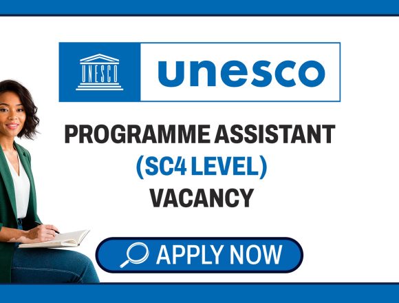 Apply for the Unesco Programme Assistant vacancy (SC4 Level) at the UNESCO Regional Office for Southern Africa in Harare. Apply for the Unesco Programme Assistant vacancy (SC4 Level) at the UNESCO Regional Office for Southern Africa in Harare.