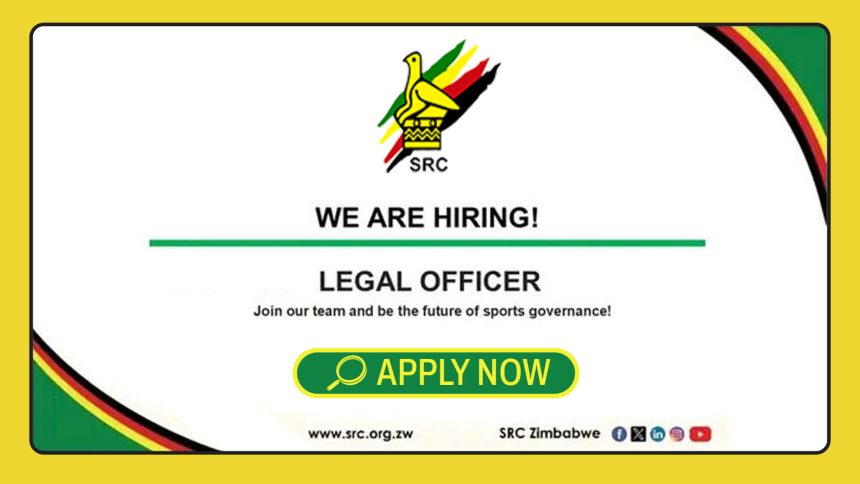 Apply for the SRC Legal Officer career opening at the Sports and Recreation Commission of Zimbabwe in Harare.
