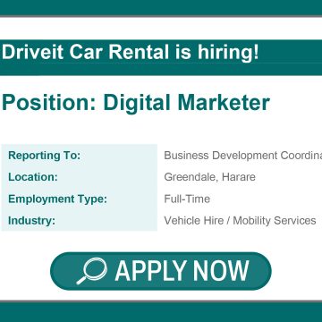 Driveit Car Rental Digital Marketer Vacancy: Apply for the Driveit Car Rental Digital Marketer Position in Harare