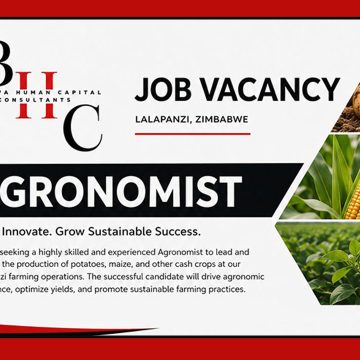 Apply for the full-time Agronomist vacancy in Chivhu, Zimbabwe.