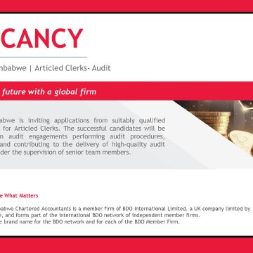 Audit Graduate Careers: BDO Articled Clerks- Audit Programme (Zimbabwe 2026)