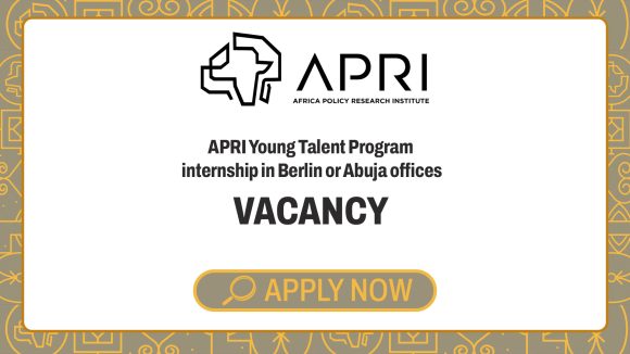 Apply for the APRI Young Talent Program 2027 by the Africa Policy Research Institute.