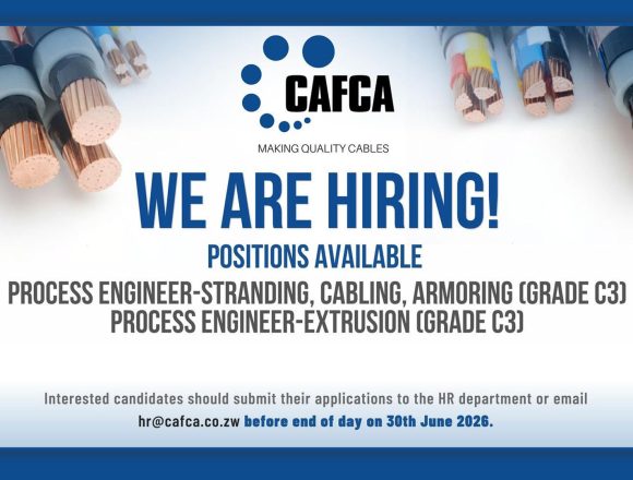 CAFCA Technical Vacancies Open for Process Engineers in Zimbabwe