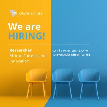Apply for the ISS Researcher position at the Institute for Security Studies in Pretoria. Apply for the ISS Researcher position at the Institute for Security Studies in Pretoria.