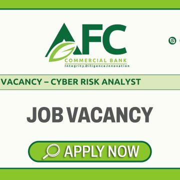 Apply for the AFC Holdings cyber risk analyst vacancy at AFC Commercial Bank
