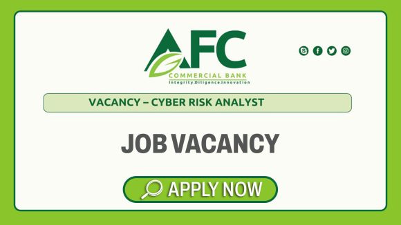 Apply for the AFC Holdings cyber risk analyst vacancy at AFC Commercial Bank