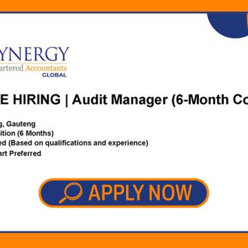 Apply for the Synergy Chartered Accountants Global Audit Manager 6-month contract in Johannesburg.