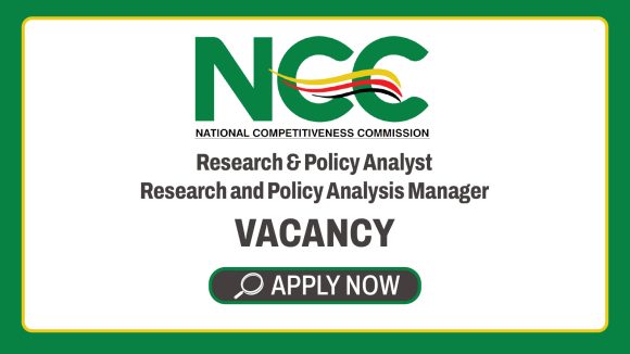 Apply for the NCC Research & Policy Analyst vacancy at the National Competitiveness Commission in Harare.