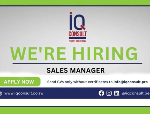 Apply for the IQ Consult sales manager vacancy. Lead sales strategies, drive revenue growth