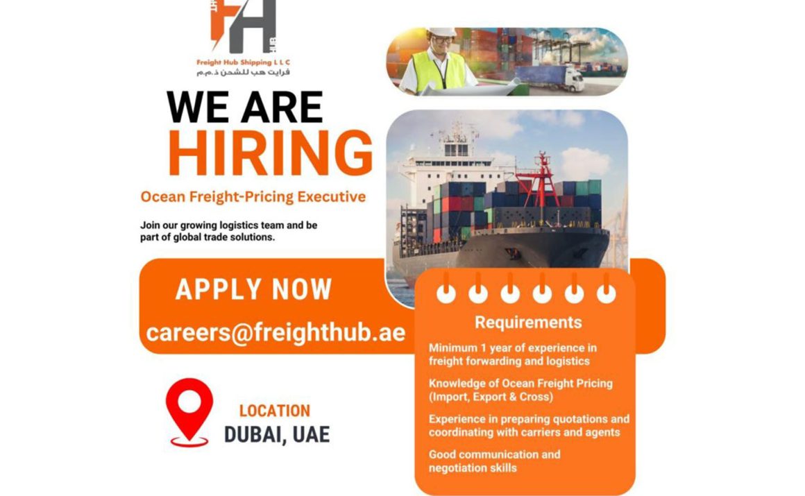 Global Logistics & Supply Chain Careers: Freight Shipping Hub Pricing Executive Vacancy