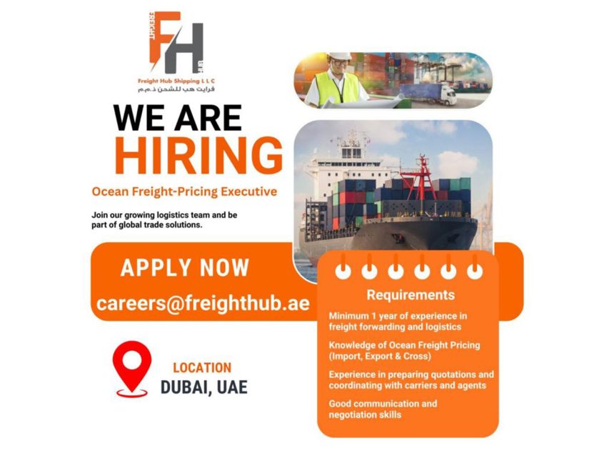 Global Logistics & Supply Chain Careers: Freight Shipping Hub Pricing Executive Vacancy Global Logistics & Supply Chain Careers: Freight Shipping Hub Pricing Executive Vacancy