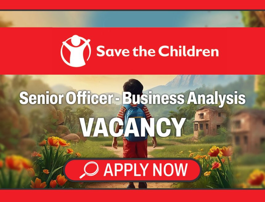 Non-Profit Sector & Institutional Transformation Careers: Save the Children Senior Officer Business Analysis Vacancy Non-Profit Sector & Institutional Transformation Careers: Save the Children Senior Officer Business Analysis Vacancy