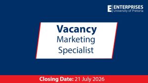 Apply for the Marketing Specialist vacancy at Enterprises University of Pretoria