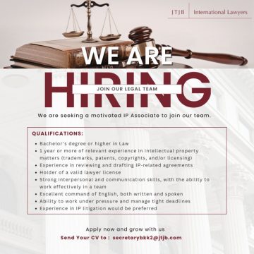 Apply for the Associate Intellectual Property vacancy at JTJB International Lawyers