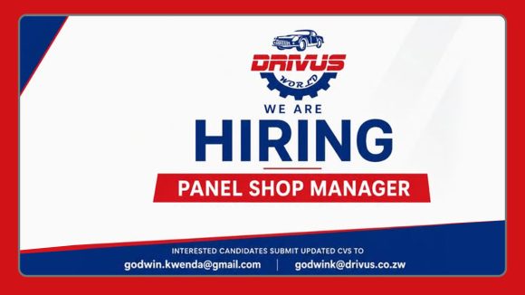 Apply for the Drivus Panel Shop Manager Workshop leadership vacancy in Zimbabwe.
