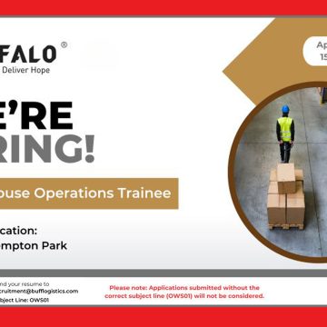 Apply for the Warehouse Operations Trainee role at Buffalo Logistics in Kempton Park