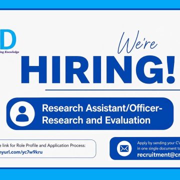 Apply for The Centre for Research and Development CRD Social Researcher role (Research Assistant/Officer) in Dhaka