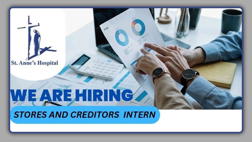 Apply for the Stores and Creditors Intern opportunity at St. Anne's Hospital.