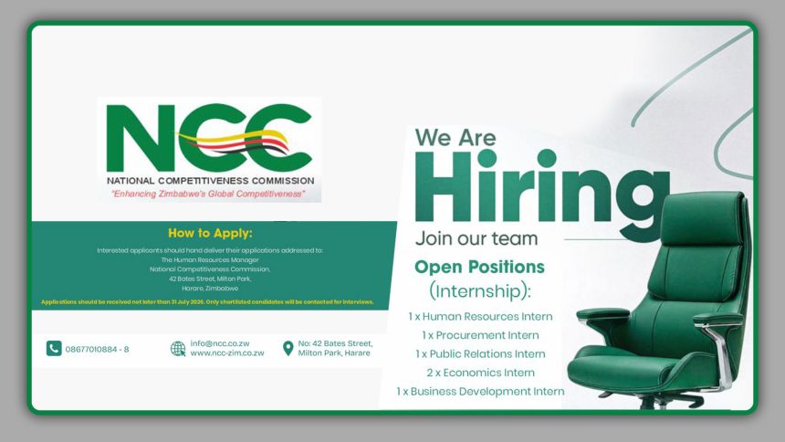 NCC Internship Opportunities 2026 Open for Graduate Applications in Zimbabwe