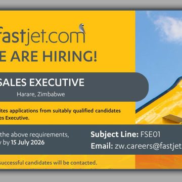 Apply for the FastJet Sales Executive vacancy for Airline sales professionals in Harare Apply for the FastJet Sales Executive vacancy for Airline sales professionals in Harare